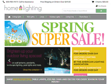 Tablet Screenshot of homelighting.com